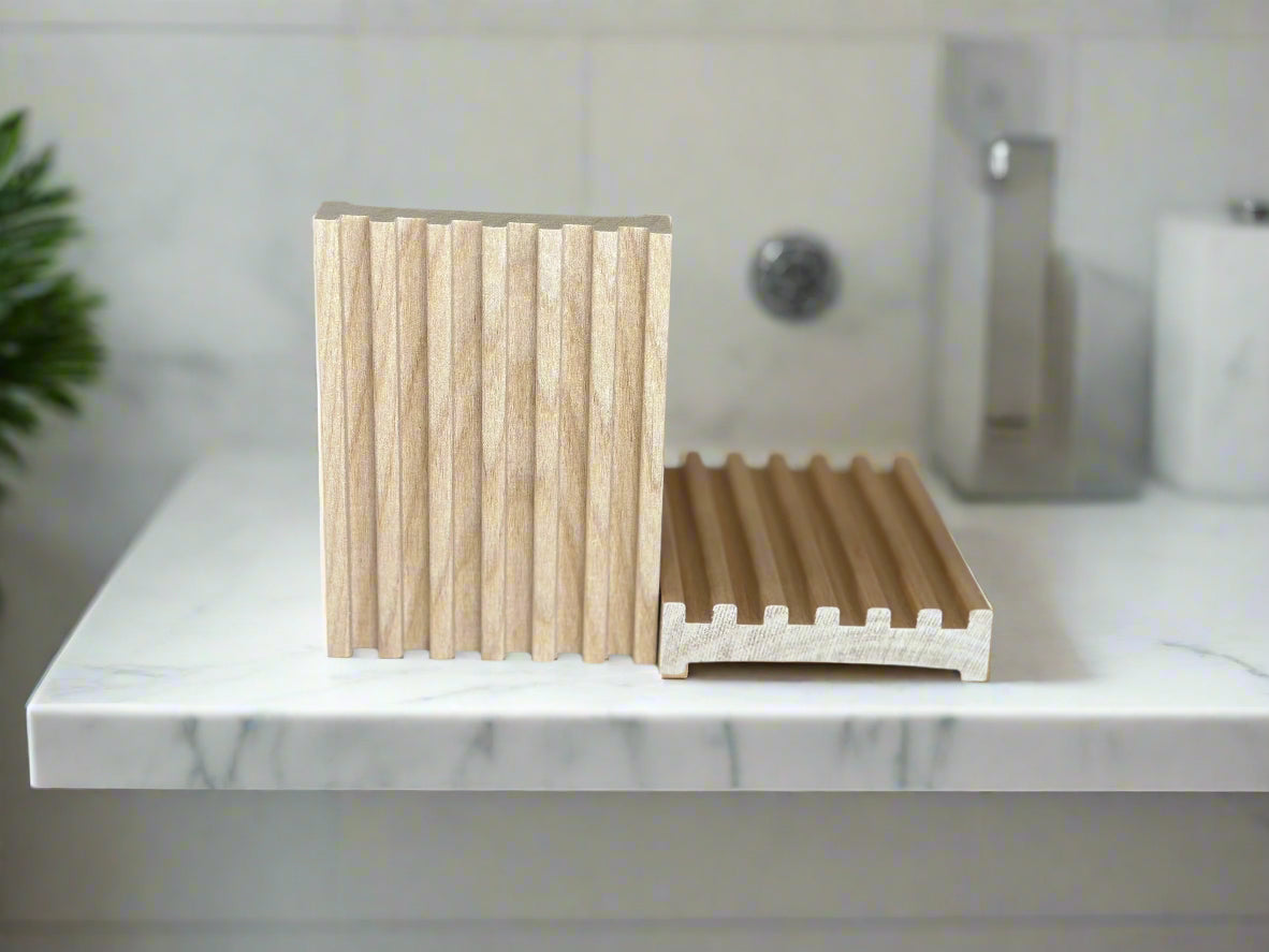 Wooden Soap Tray - Battlement (4")