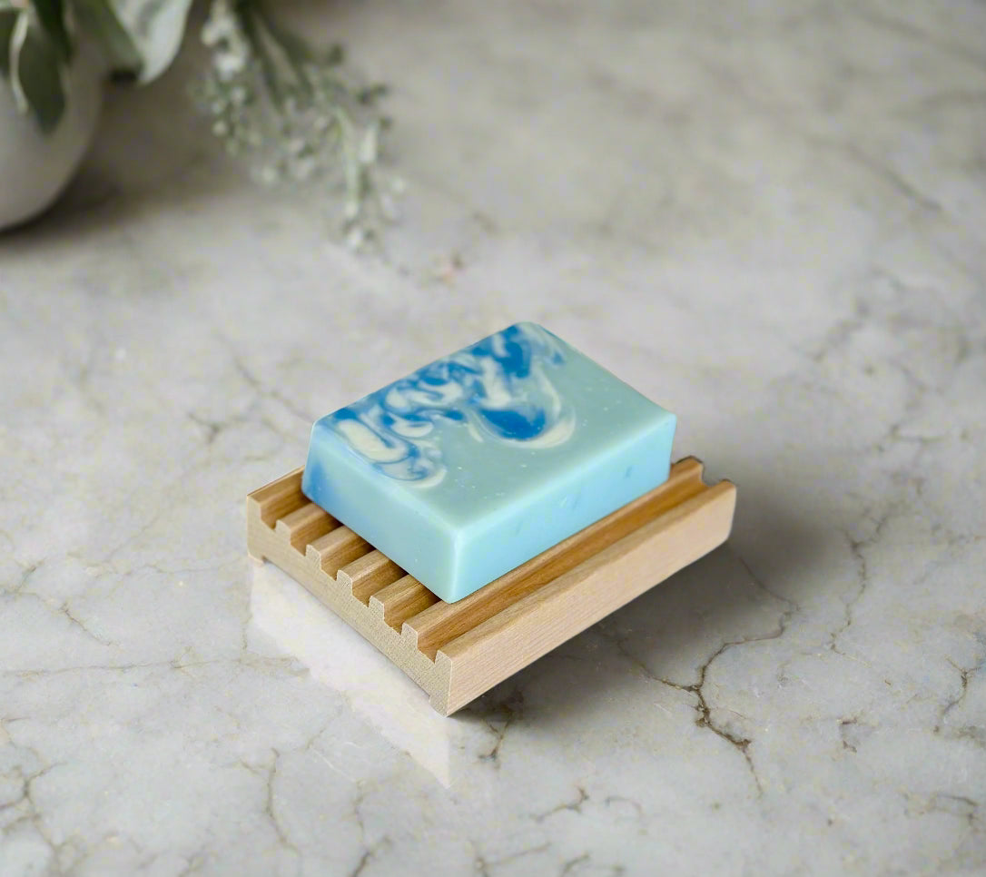 Wooden Soap Tray - Battlement (4")