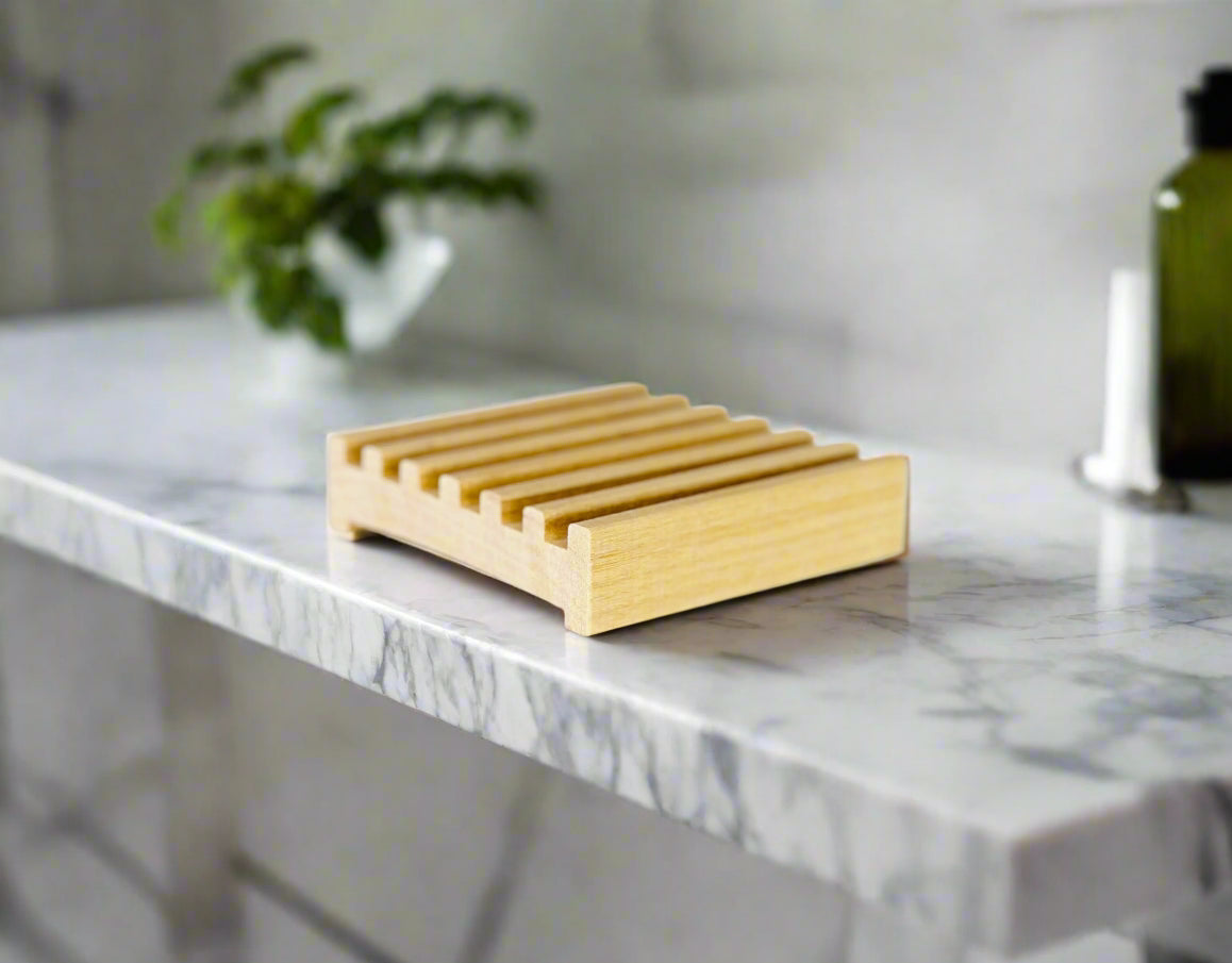 Wooden Soap Tray - Battlement (3")